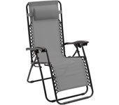 Tumbona Plegable y Reclinable para Jardín y Terraza, Silla Zero Gravity para Playa y Piscina, Tumbonas Relax Cómoda 165x65x113 cm