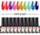 Arte Clavo gel pulido conjunto 10 piezas barniz de gel 8ml remojo semipermanente de uñas en la superficie mate LED ultravioleta