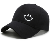 Gorra de béisbol sonriente para hombres y mujeres, sombrero de papá de algodón sin estructura, ajustable, perfil bajo, sombrero