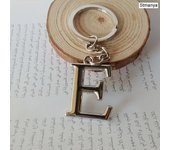 DIY A-Z Letters key Chain Car Men Metal Keychain Ring Women Car Key Ring Simple Silver Color Letter Name Key chain Party Gift
