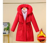 Women's Winter Jacket Hodded Fleece Padded Jacket Casual Loose Windbreaker Office Lady Matching New In Coats & Jackets Outerwear