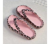 Chanclas con estampado de leopardo a la moda para mujer, zapatillas informales con plataforma, zapatos ligeros y cómodos