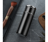 Frasco de vacío de té doble de acero inoxidable 304 de 300ml/420ml con filtro, termo de estilo empresarial a prueba de fugas, vaso de botella térmica