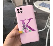 For Samsung A22 Case A22 5G Cute Letter Flower Printed Back Cases For Samsung Galaxy A22 A 22 5G Phone Cover Soft Silicon Bumper