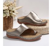 Gran tamaño conjunto dedo ocio zapatillas hembra 2025 nuevo exterior desgaste fondo plano playa sandalias arrastre
