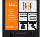 10-14pcs/Set Pull Rope Bodybuilding Resistance Bands Set Multi-function Tensioner Suit Muscle Training Belt Elastic Bands