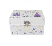 Unique With Mirror Princess Music Box Cartoon Handicraft Children Musical Ornaments Cute Jewelry Storage Box Necklace Box