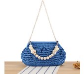 Crossbody bag in stylish candy colors, woven for everyday beach vacations.