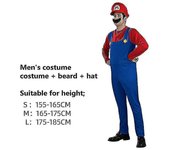 Mario And Luigi Costume For Men's Cosplay For Halloween And Christmas Z