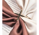 Luxury  Pearl Brooches Silk Scarf Buckle Coat Belt Buckles for Women Cross Brooch Pin Ring Clothing Corner Knotted Accessories