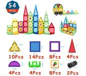 1Set DIY Colorful Window Magnetic Blocks Toy Montessori Tiles Parent-child Interaction Early Educational Toys Christmas Gifts