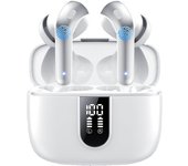 Auriculares Estéreo HiFi con Bluetooth 5,3, audífonos con 4 micrófonos HD, Reducción de Ruido, color Blanco