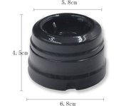Interruptor de perilla de cerámica de pared negra, enchufes eléctricos de la UE, asiento fijo, Base de madera, salida de la UE de alta calidad