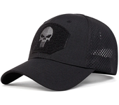 Gorra táctica de calavera , visera ajustable y transpirable para camionero, gorra de malla para caza, senderismo, gorras de béisbol Snapback