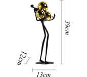 Creativity Figure Statue Modern Abstract Art Metal Iron Art Sculpture Home Decoration Living Room Bedroom Office Desktop Decor