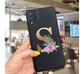 Case For Samsung Galaxy A22 Cases Lovely Letters Flower Phone Cover Silicone Funda For Coque Samsung A22 4G 5G A 22 2021 Housing
