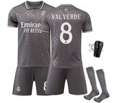 Children 2425 Real Madrid Home Football Uniform Suit Correct Version No. 9 Mbappe Jersey With Socks 5 Bellingham Factory