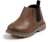 Boy Girl Waterproof Non-Slip Leather Boots Little Kids Toddler Snow Winter Combat Ankle Work Booties Size US 5.5-9.5