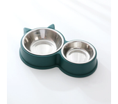 New puppy Kitten feeding supplies Two pet bowls Dog food drinker Stainless steel pet drinking dish Feeder access device