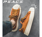 Zapatillas deportivas para hombre con puntera de concha, zapatillas vulcanizadas transpirables, zapatillas de tenis con suela gruesa