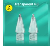 Pencil Tips For Apple Pencil 1st / 2nd Generation Double Layer Transparent Thin Tip for iPad Stylus Pen Spare Nib
