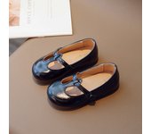 Spring Autumn Girls Princess Leather Shoes Cut-outs Simple Children's Flats Korean Style Kids Solid Color Causal Shoes Fashion