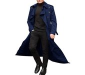 Chaqueta larga hombre, moda, abrigo de estilo, resistente al viento