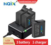 HQIX for Gopro Hero 5 Gopro Hero 6 Gopro Hero 7 Camera AHDBT-501 Dual Battery Charger