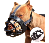 Boquilla de silicona para Perros, Boquillas establece a prueba de mordeduros, arnés para Perros, suministros para collar de Bulldog Doberman Pequeño, Mediano y Grande