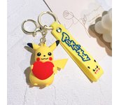 LLavero de Pokémon con figura de acción de Pikachu, juguete de dibujos animados Kawaii, Charmander, Psyduck Doll, bolsa de coche