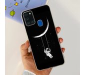 For Galaxy A21s Phone Case Oil Flower Butterfly Painting Soft Clear Housing For Samsung Galaxy A21s SM-217F TPU Silcione Capas