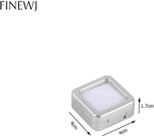 Tapa superior de cristal transparente, tarro de gemas, caja de joyería, exhibición de gemas, vitrina de almacenamiento, herramienta colgante, contenedor de soporte de piedras preciosas de diamante suelto