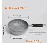 Sartén Antiadherente de Piedra Duradera 28/26/24/20cm, Sartén de Gas y Sartén de Inducción para Huevos y Panecillos, Sartén, Antiadherente, Sartén