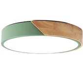 Lámpara de techo LED Macaron Goeco verde 30*5cm luz blanca 24W 220V temperatura de color 6500K