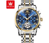 OLEVS Marca Reloj mecánico automático para hombres reloj mecánico multifuncional de moda impermeable y luminoso para hombres