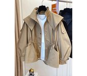 Casual long sleeved jacket with party design slit waist, retro top short and comfortable, suitable for women's fashion