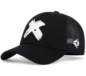 Gorra de béisbol de malla para hombre y mujer, gorro deportivo con letras X, Snapback, transpirable, Hip Hop, Verano