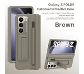 Luxury Leather Cover Case For Samsung Galaxy Z Fold 5 Fold4 with Glass Screen Protector Touch Pen