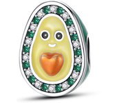 925 Sterling Silver Strawberry Cherry Apple Avocado Fruit Charms Pendants Fit DIY 925 Original BraceletS Birthday Jewelry