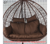 UnFilled Double Hanging Swing Egg Chair Cushion Cover Patio Round Large Detachable Pillowcase for Home