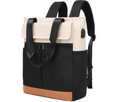 Mochila para ordenador portátil, mochila escolar, mochila de hombro, con puerto de carga USB