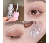 Cute Liquid Eye Shadow Highlighter Glitter Silver Brown Waterproof Shiny Monochromatic Brighten Silkworm Shadow Cream Makeup