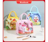 Portable Fresh Cooler Handbag 3D Cartoon Children's Lunch Box Insulation Bag Lovely Large Capacity