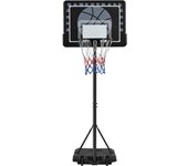 Canasta Baloncesto Exterior Ajustable en Altura 184,5-214cm Tablero de Baloncesto con Ruedas Aro Baloncesto Portátil para Niños de 4 a 10 Años