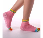 Breathable Soft Non-slip Sports Solid Color Middle Tube Hosiery Korean Style Socks Yoga Socks Women Five Finger Socks