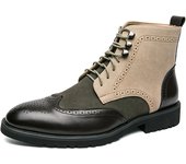 Mens Dress Boots Fashion Dress Boot For Men Oxford Leather Classic Brogue Ankle Boots