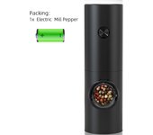Molinillo Eléctrico automático para pimienta y sal, herramienta de cocina con luz LED, ajustable, sin aspereza