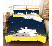 Kawaii Bubu and Dudu 3D Printing Anime Bedding Set Duvet Cover Comforter Bed Single Twin Full King Queen Size Bedding Set Kids