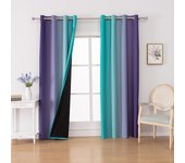 Cortinas Opacas Modernas de salón, 2 Piezas, Aislantes frío y Calor con Ojales