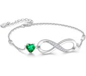 Gifts for Women, Bracelets for Women 925 Sterling Silver Infinity Love Bracelet with Gift Box for Women Moms